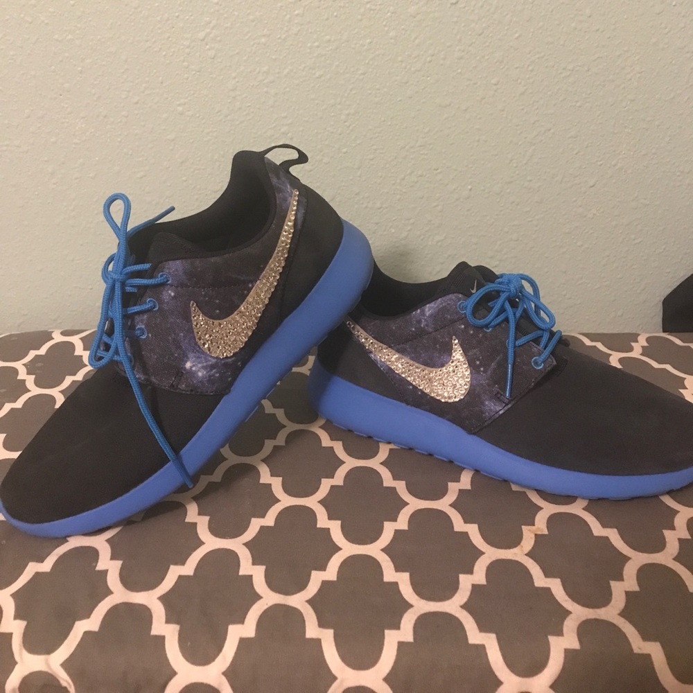 Galaxy Nikes with Swarovski crystals