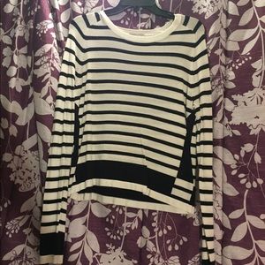 Black and white striped sweater