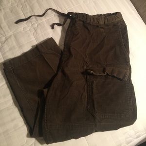 Drawstring cargo corduroy pants Structure