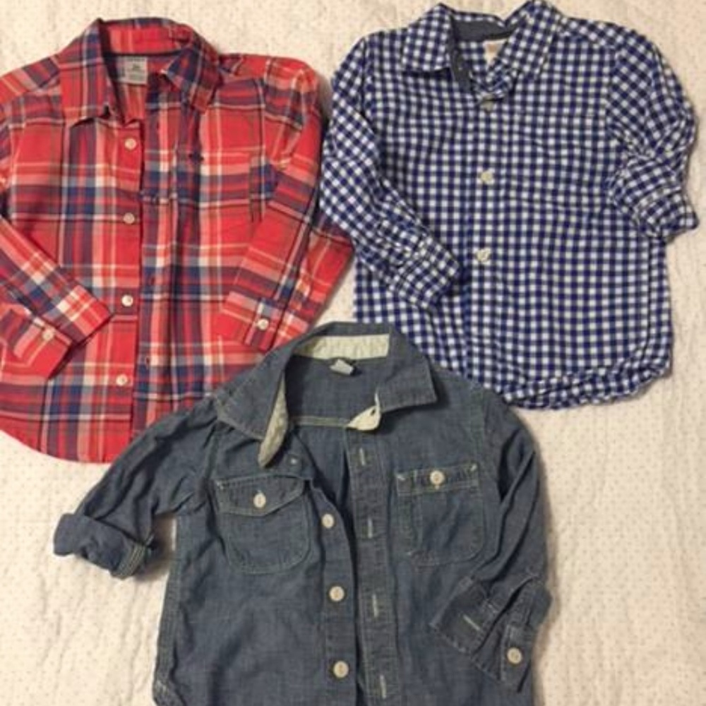 Set of three button up shirts. Size 2t.