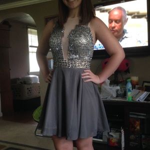 Grey homecoming dress