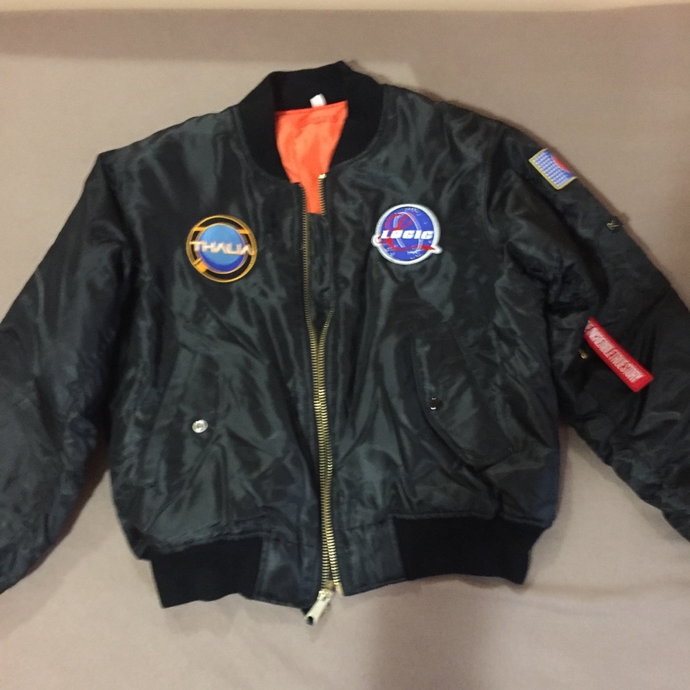 Black Logic Bomber Jacket