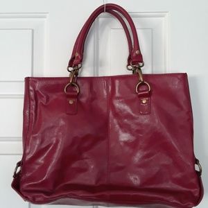 Perlina Leather Handbag with Strap and coin purse