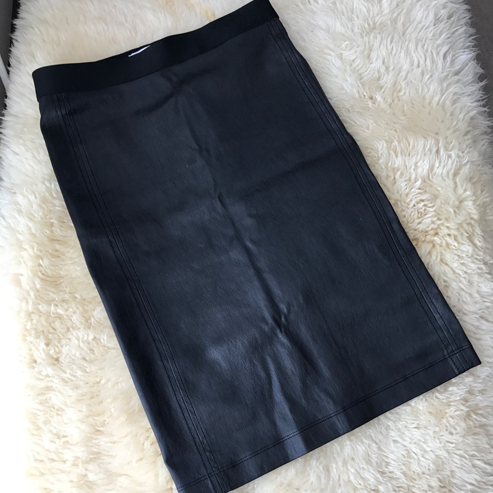 Helmut Lang leather pencil skirt