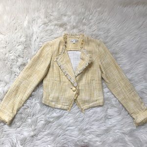 Cabi Yellow Fringe blazer
