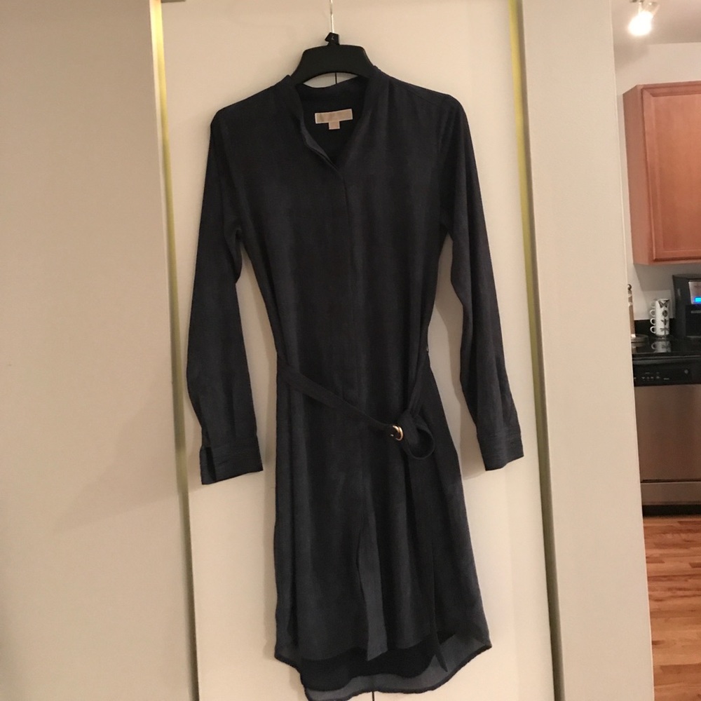 Michael kors navy button down dress