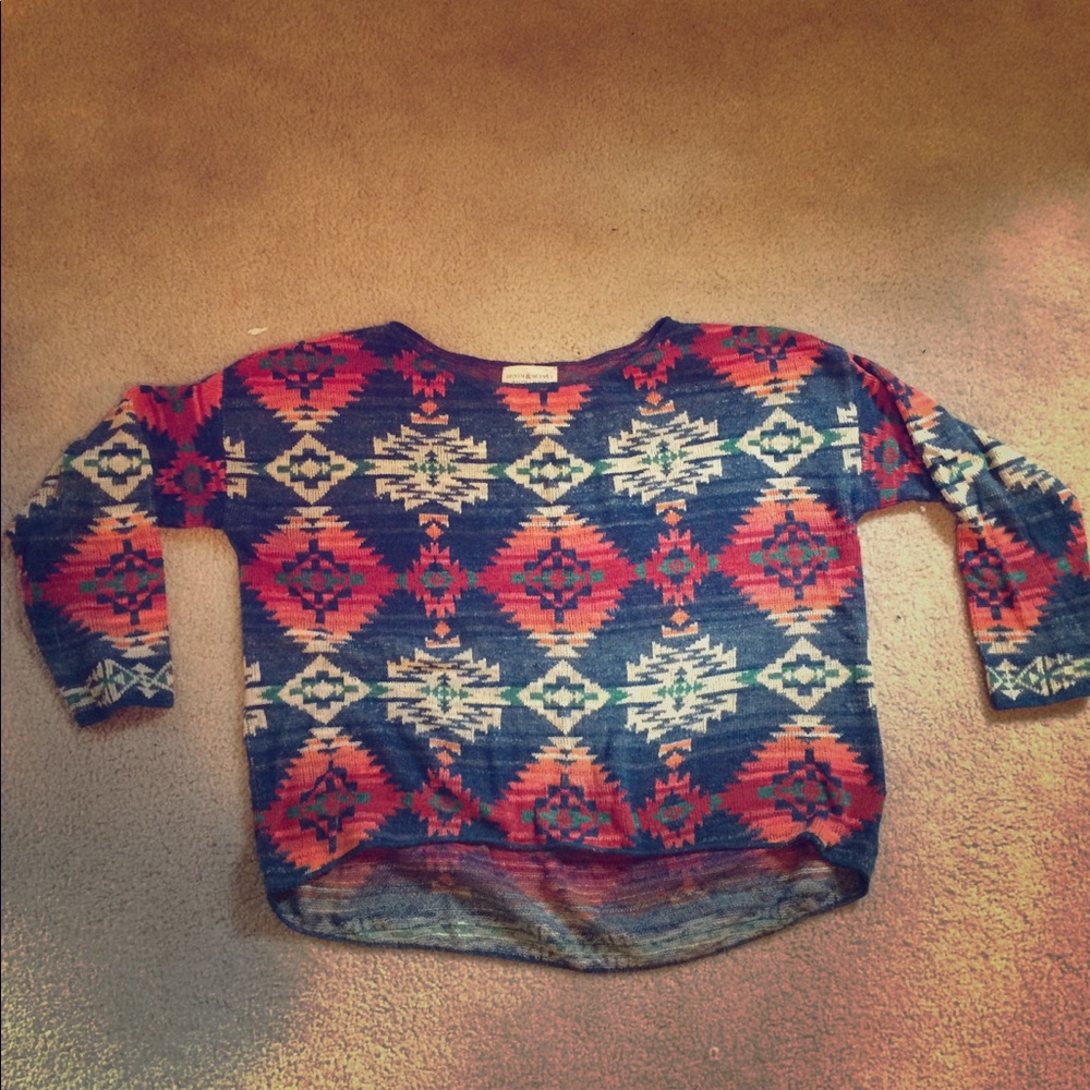 Denim and Supply Aztec Print Sweater sz Large