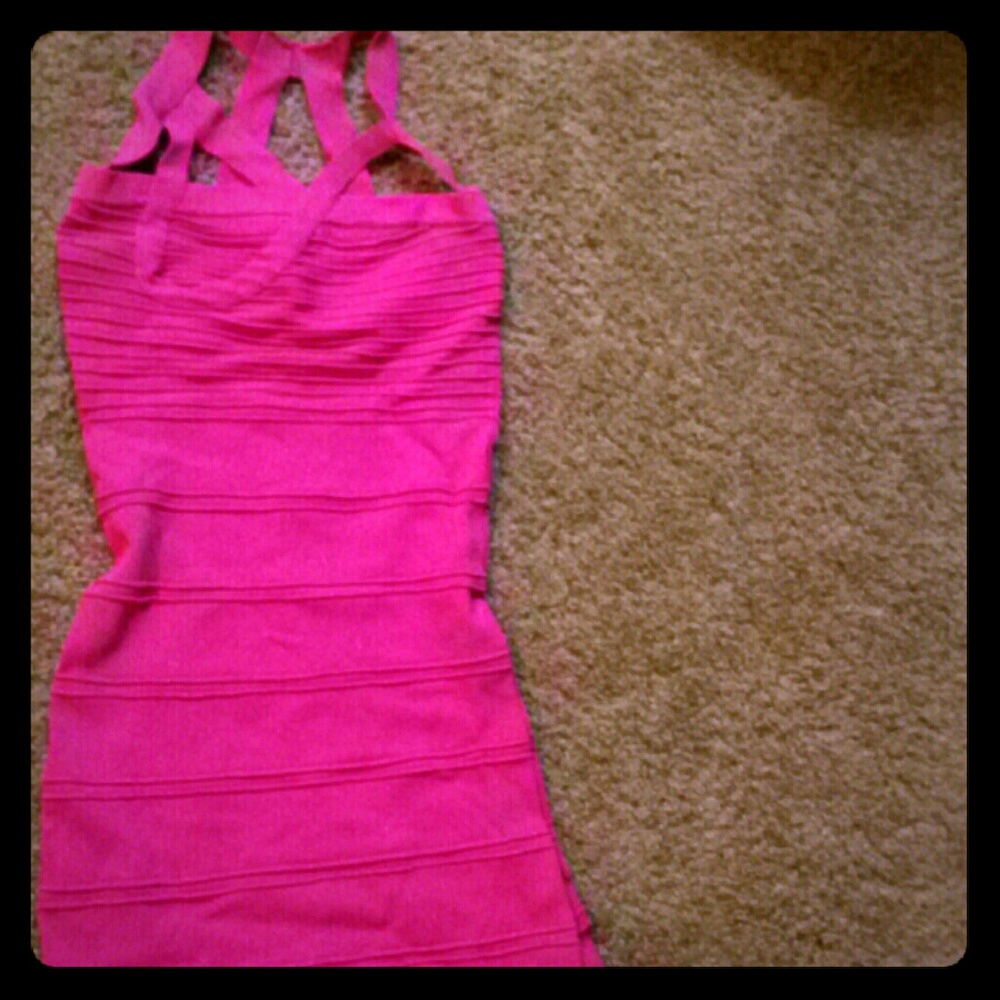 Pink High Fashion Dress Couture