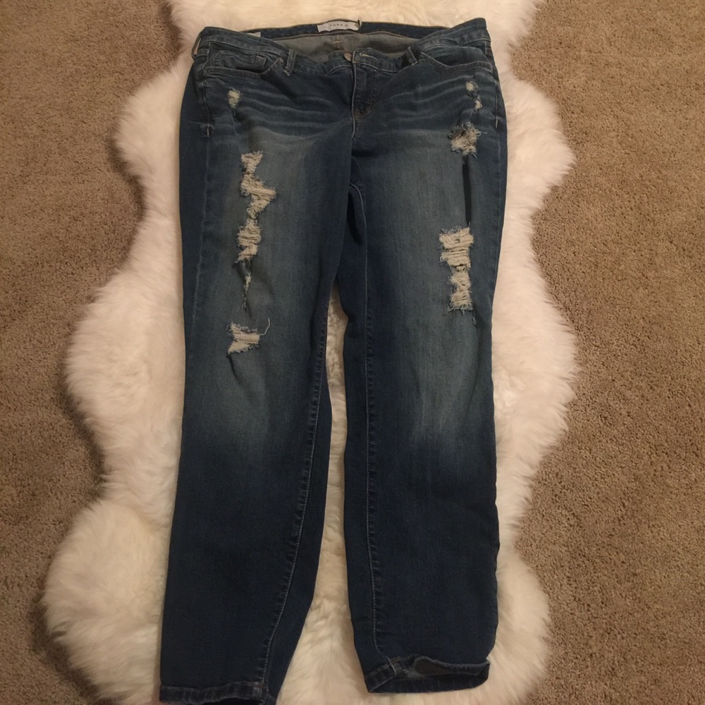 Torrid Destructed Skinny Jean