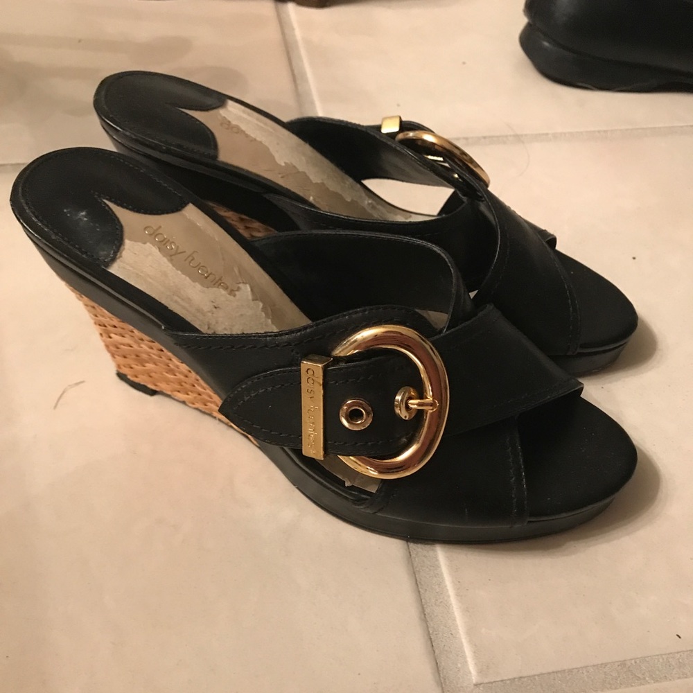 Women's leather wedges