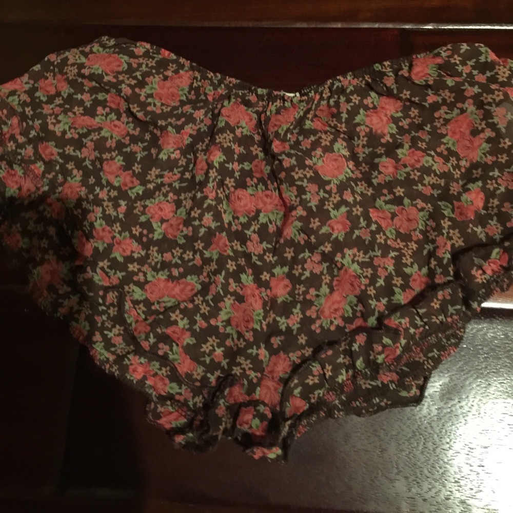 Brandy Meville  VODI floral Ruffled SHORTS