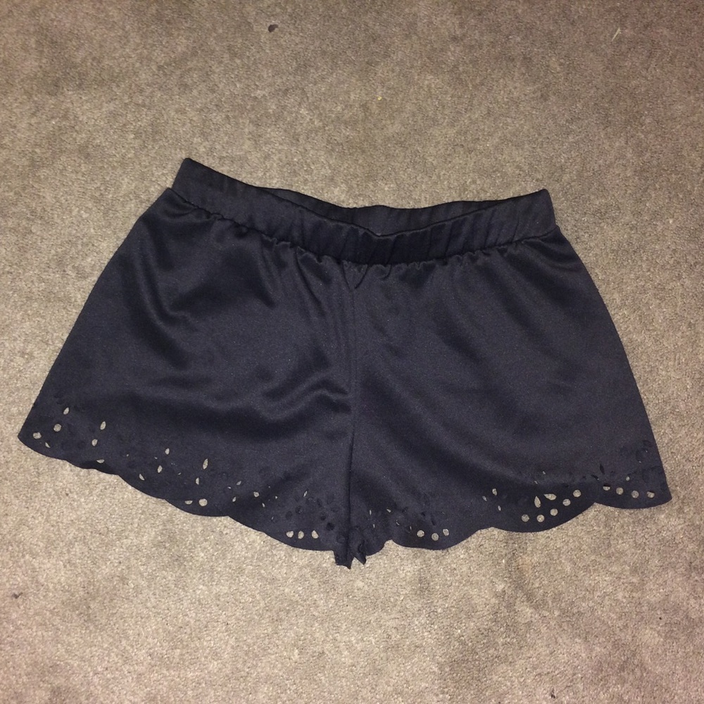 Black Detailed Shorts