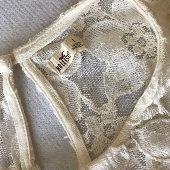 Cream Lace Up Long Sleeve - Picture 2 of 2