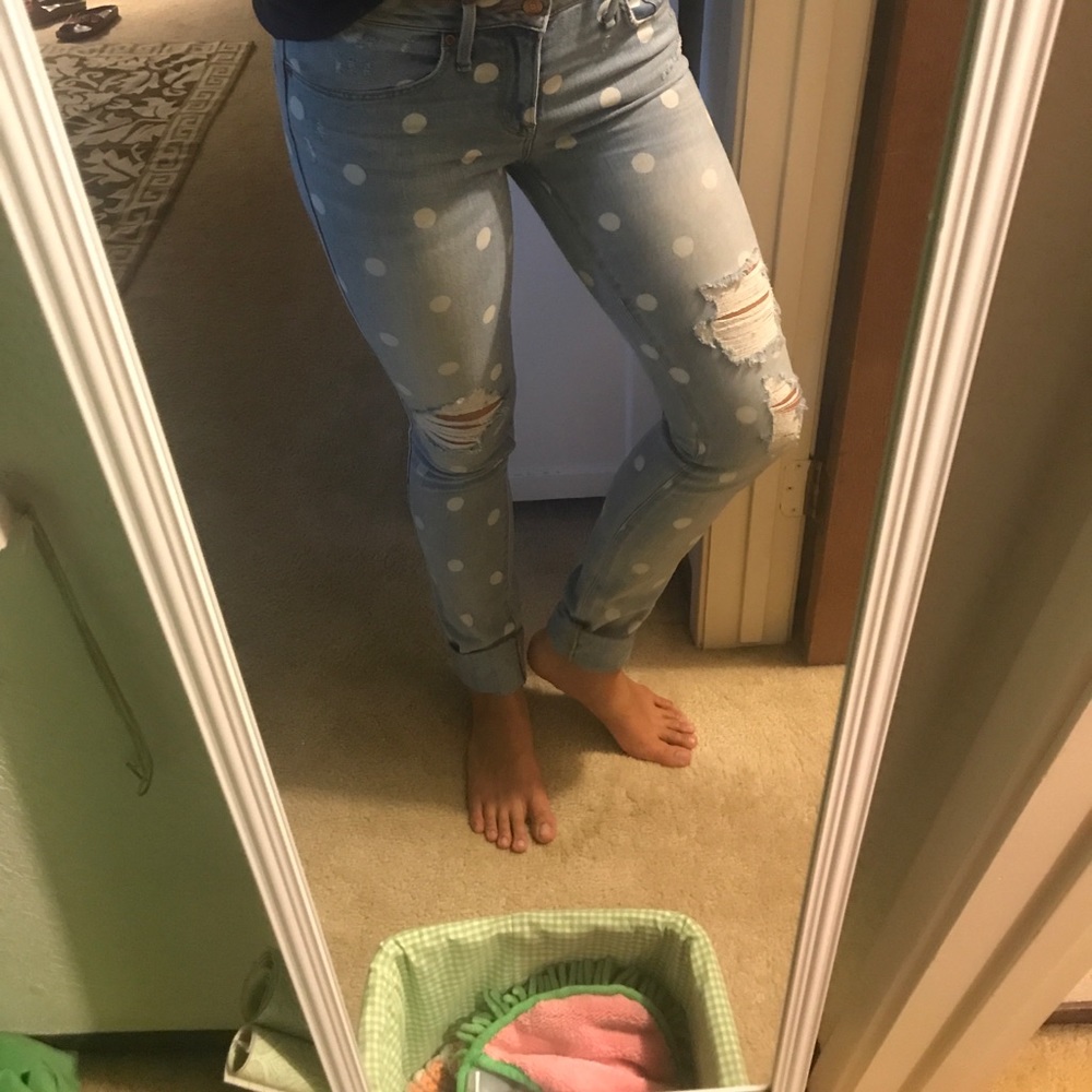 Marc by Marc Jacobs lily dot rolled slim jeans