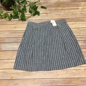 {J Crew} Striped straight Skirt NWT- with pockets