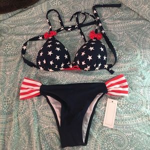 NWT patriotic bikini set
