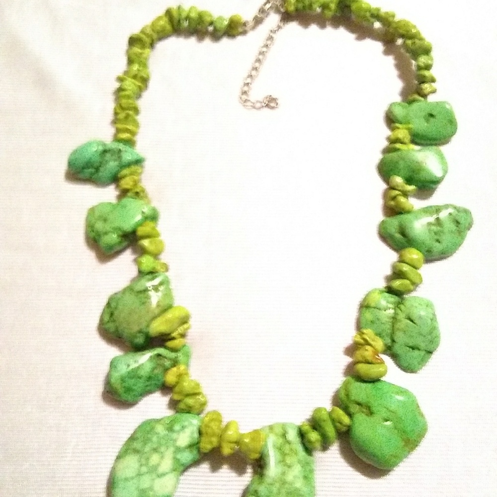 Lime green statement necklace