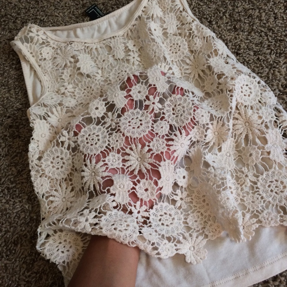 Crochet see through shirt