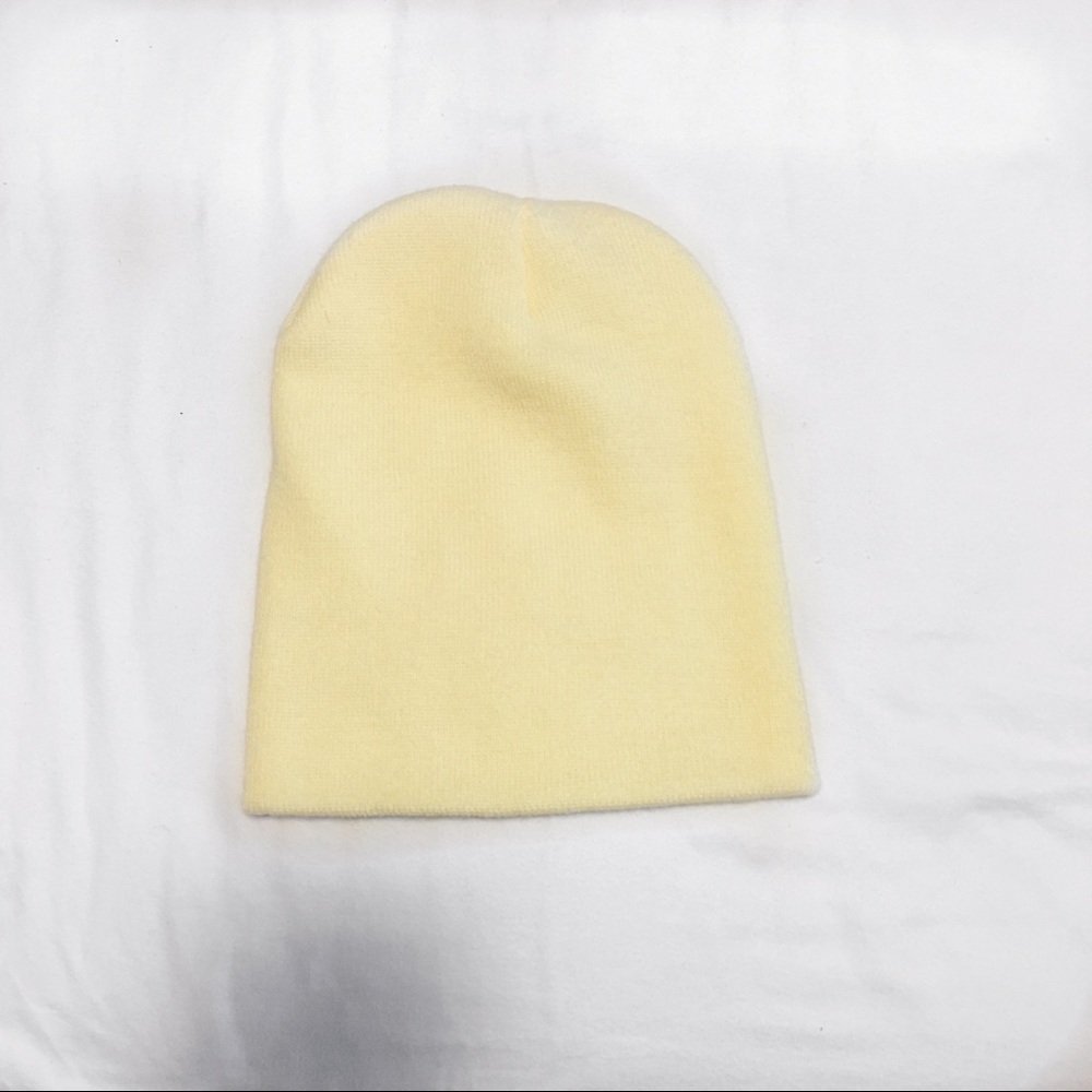canary yellow beanie