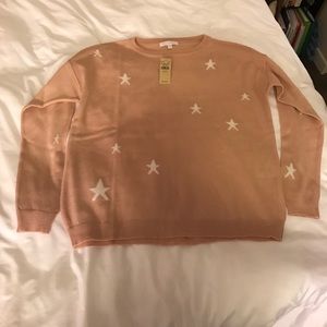 NWT American eagle pink tiny star sweater