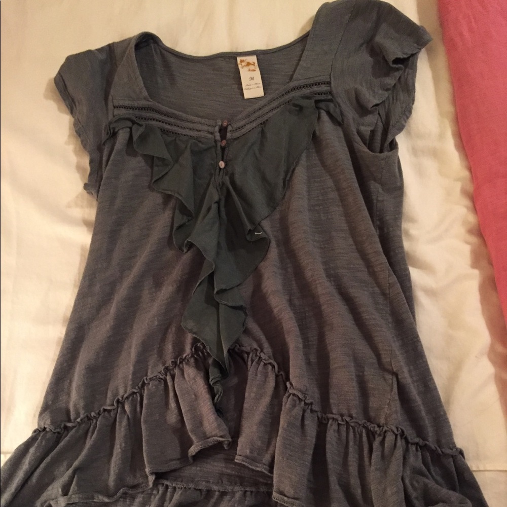 Anthropologie Ruffle Blouse