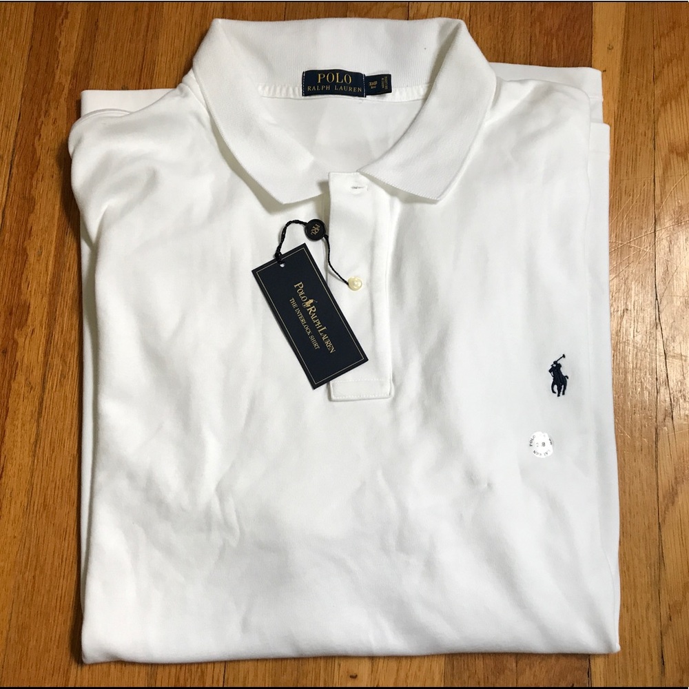 New Polo Ralph Lauren White Polo Shirt Sz 3XB