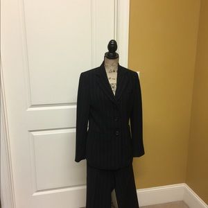 Black Pinstriped Suit
