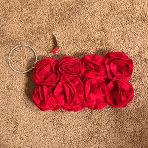 NWT Red Rose Clutch