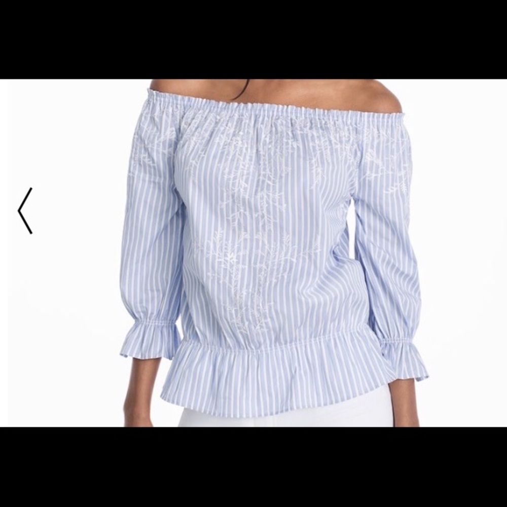 WHBM off-the-shoulder cotton top