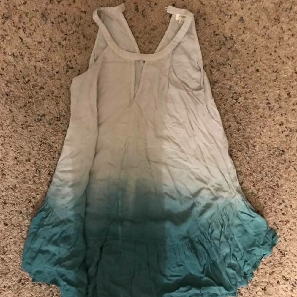 blue to grey ombré sundress
