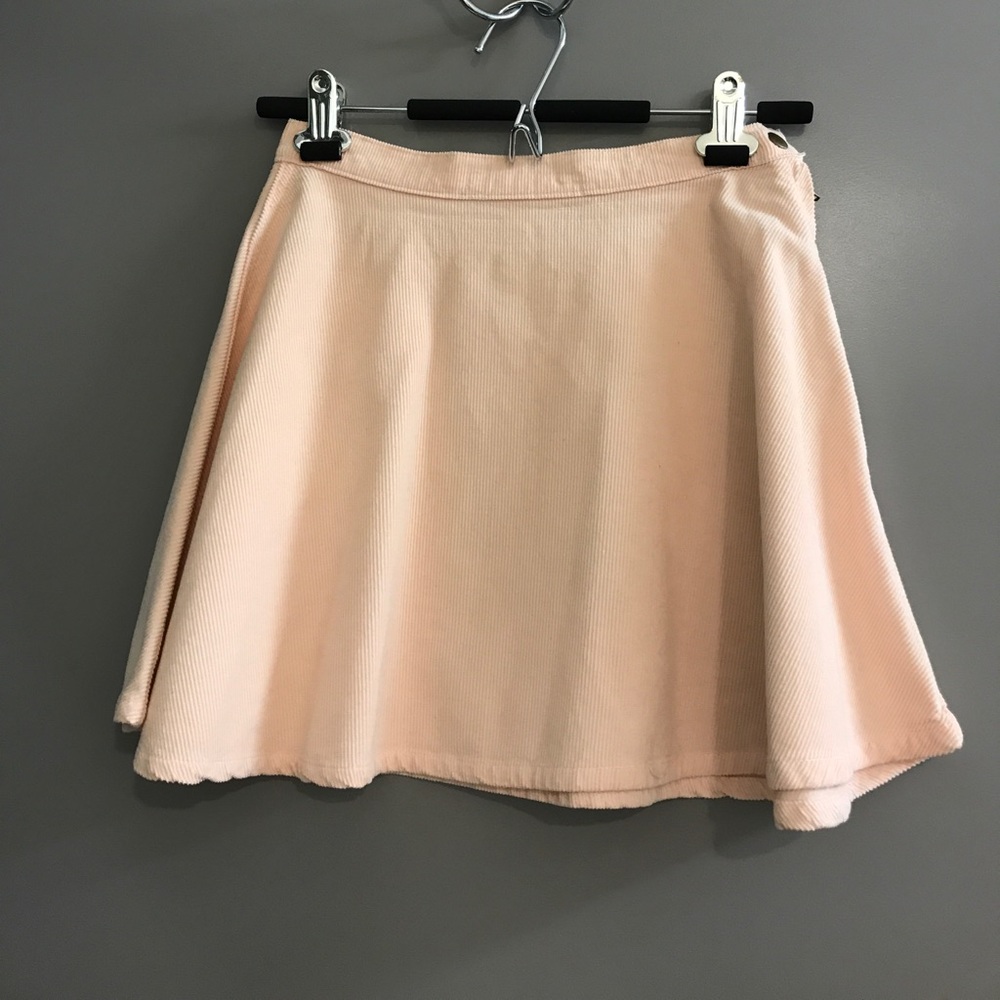 American Apparel Coral Corduroy A line Skirt