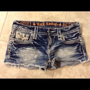 Rock revival jean shorts
