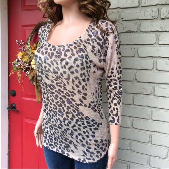 Enti Sweaters - Leopard knit sweater