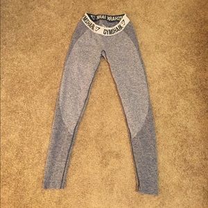 Gymshark Flex Leggings Sapphire Blue and Grey/Gray