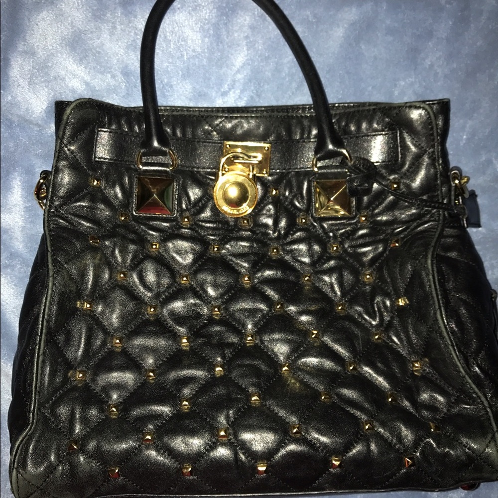 Black Studded MK Hamilton Bag