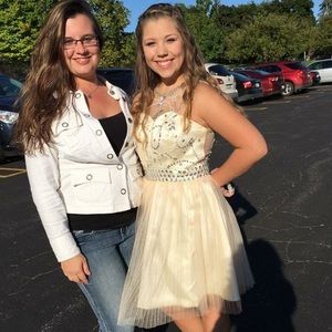 Tan homecoming dress