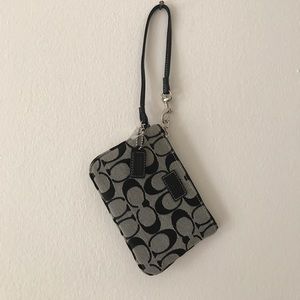 NWT Black Coach Wristlet