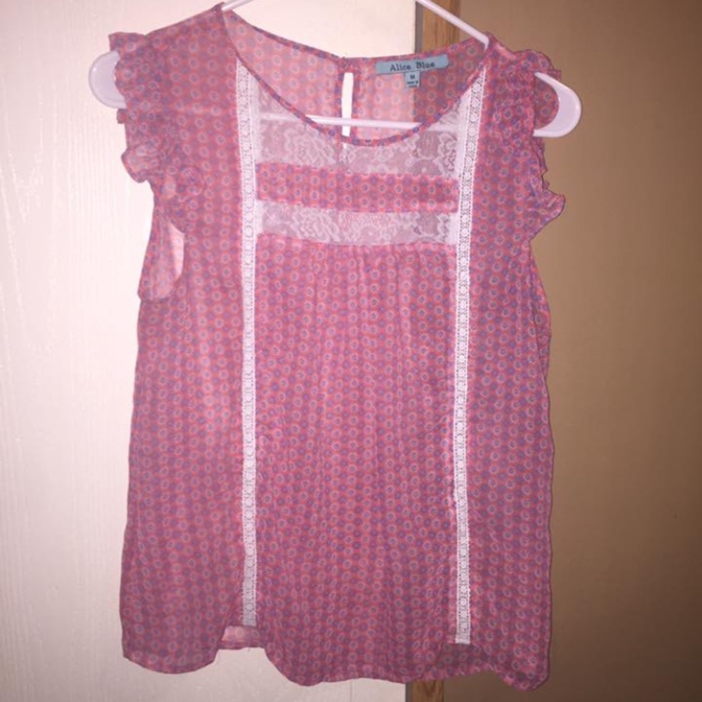 Pink Floral Tank Top