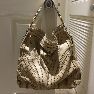 Authentic Isabella Fiore cream leather bag
