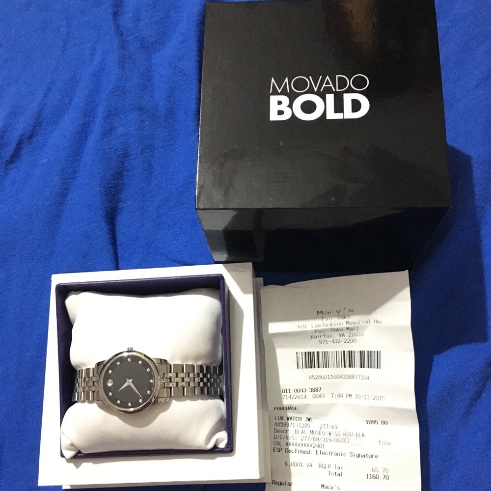 Brand new movado watch with receipt