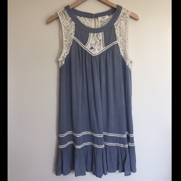⚡️Lace Umgee Dress in Cool Grey - Picture 2 of 8