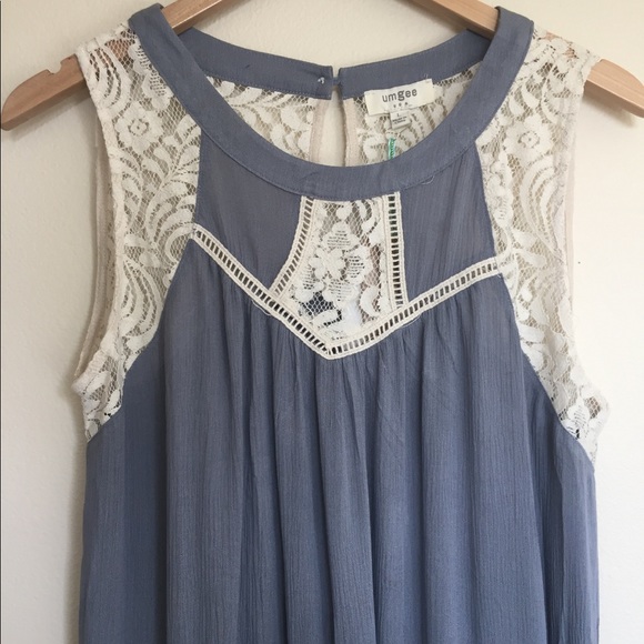 ⚡️Lace Umgee Dress in Cool Grey - Picture 5 of 8