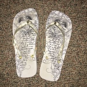 Just Married Flip Flops