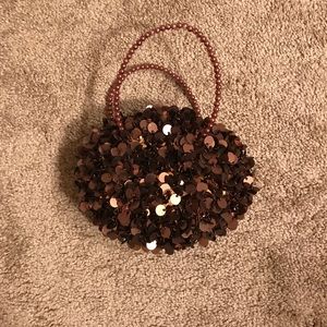 NWOT Bronze Sequined Purse