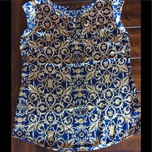 NWT baroque style print top -- The Limited