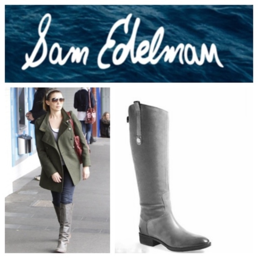 Sam Edelman  Pembrooke gray suede/ leather boots