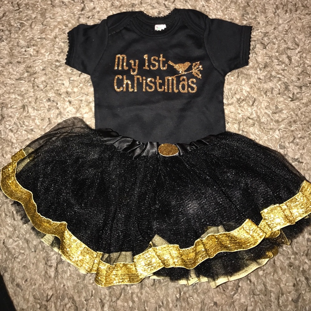 My first Christmas tutu and onesie