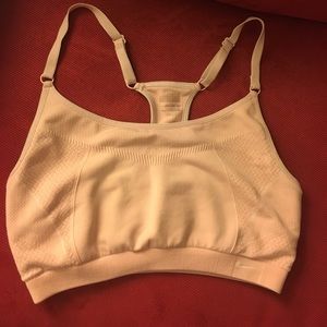Pink Nike sports bra