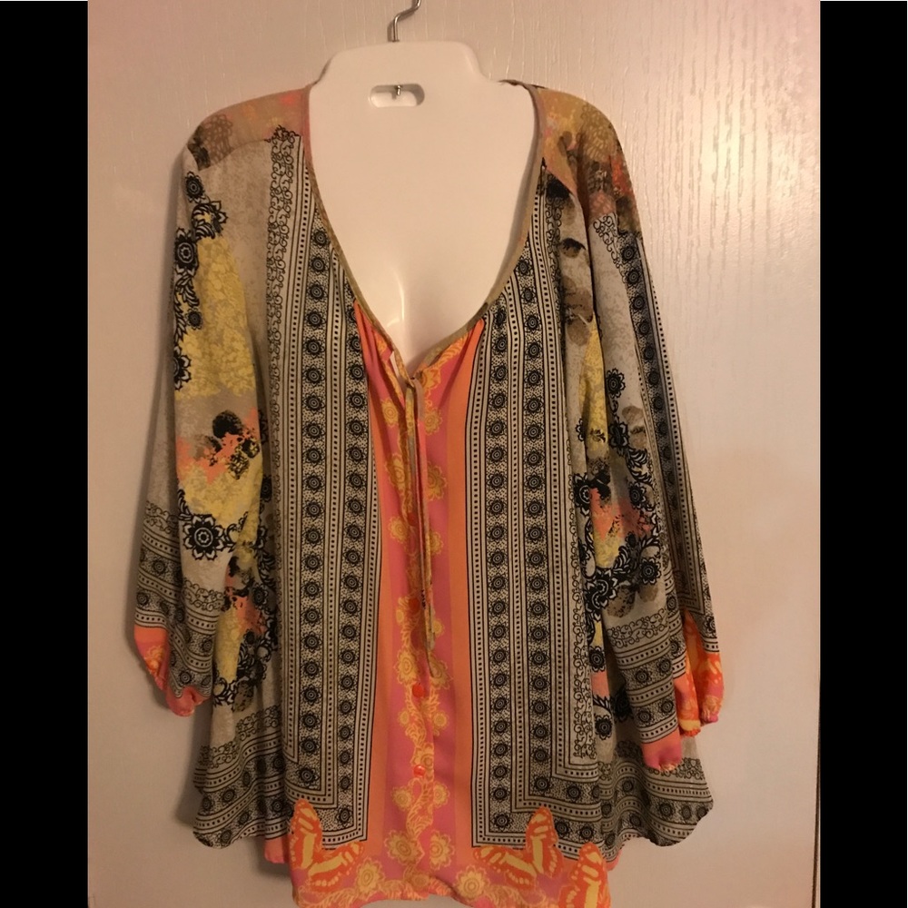 Style & Co XL Top Blouse Multicolored