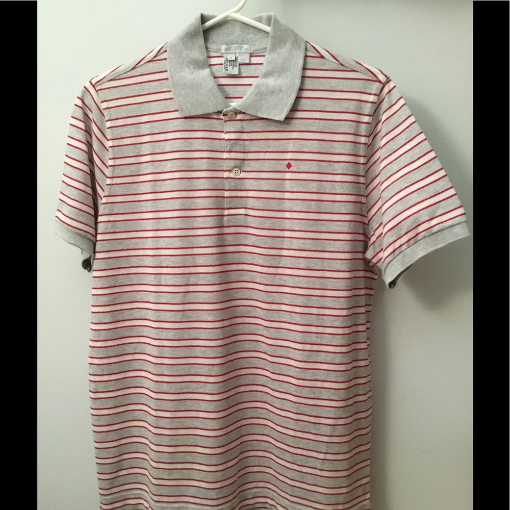 Ballantyne Gray Striped Polo